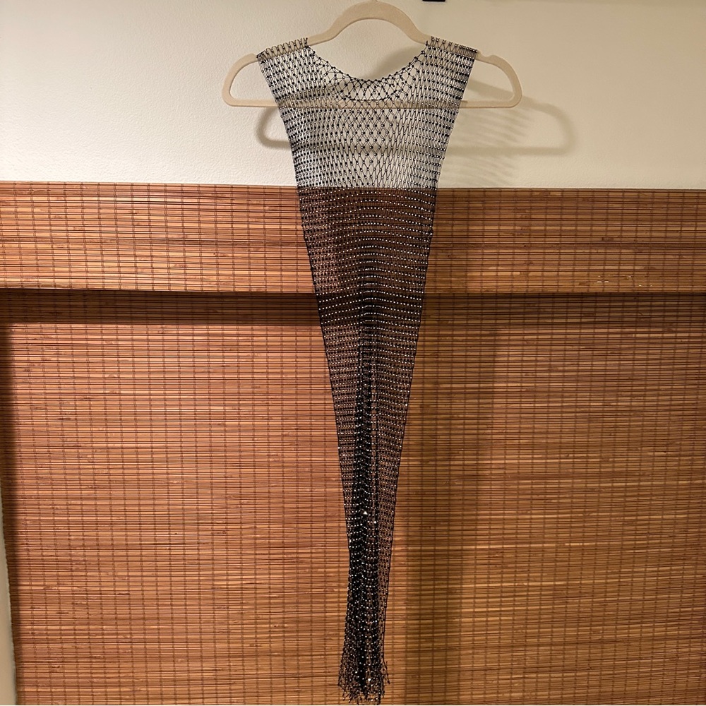 Sheer Mesh Rhinestone Cover Up - M - Picture 3 of 3